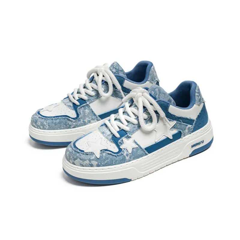 Meiretu Stars Collection Slip Resistant, Lightweight, And Breathable Low Top Skateboard Shoes Men's-2
