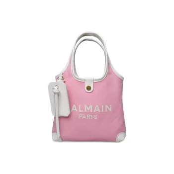 BALMAIN B-ARMY Canvas With Calfskin Canvas Bag Tote Bag Shopping Bag Shoulder Bag Crossbody Bag Handbag Women's Pink