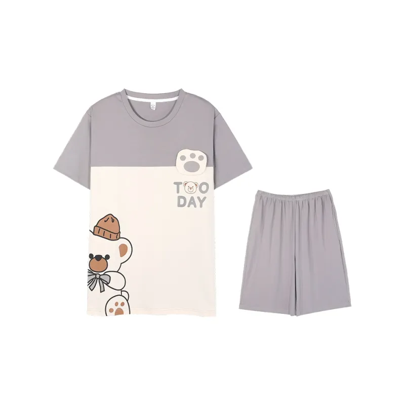 William Pajama Set Men's Apricot Gray-0