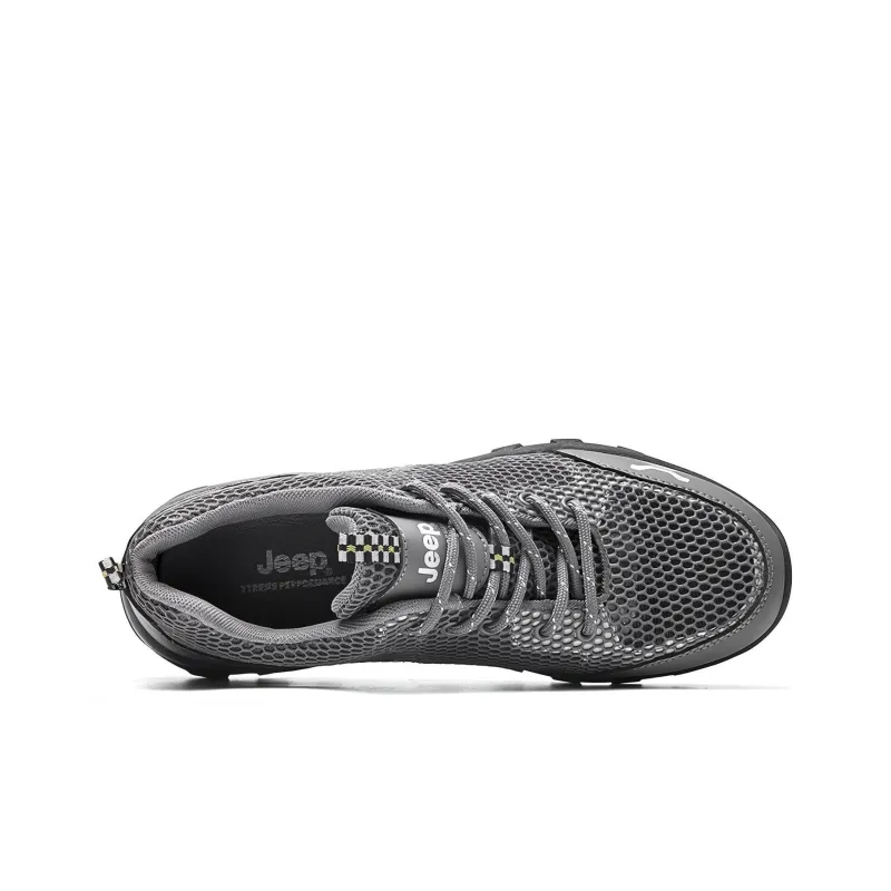 Jeep Slip Resistant, Abrasion Resistant, Breathable, Lightweight Low Top Running Shoes Men's Gray-2