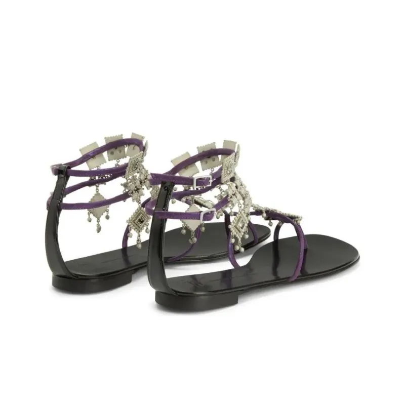 Giuseppe Zanotti Amira Embellished Suede Sandals Women's-3