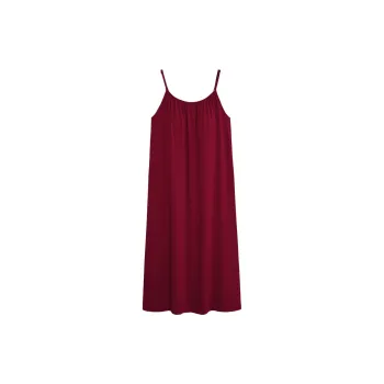 Sha Qian Nightgown Summer Women's Red
