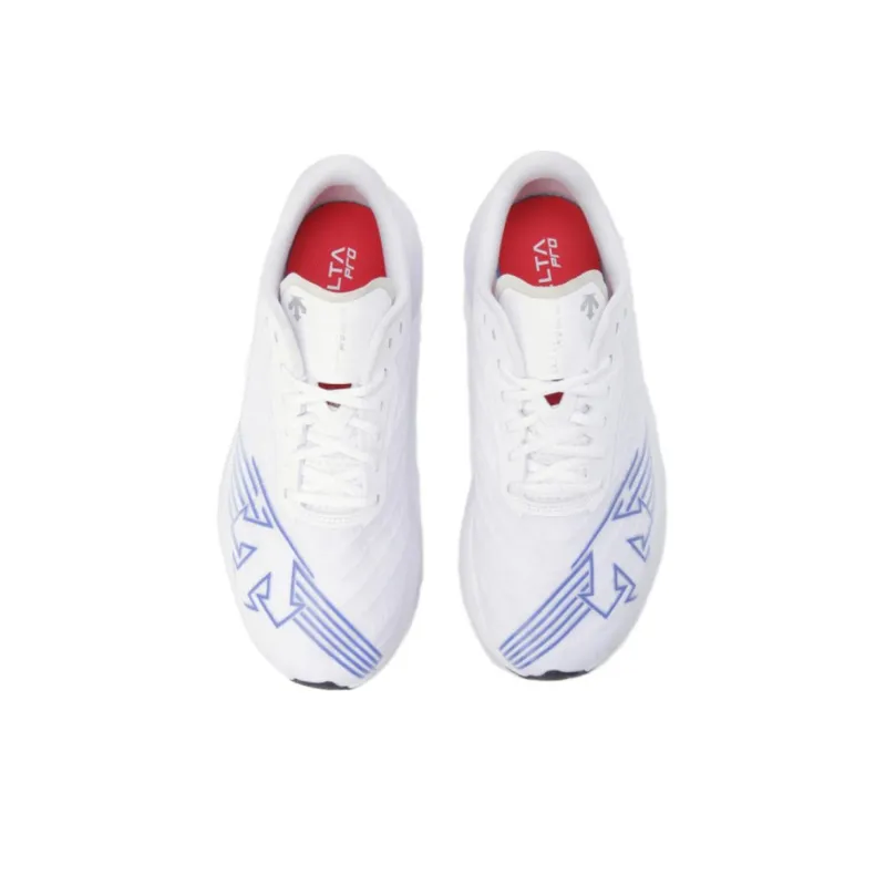 DESCENTE Cushioning Anti Slip Wear Resistant Breathability Casual Running Shoes Unisex White Blue Red-3