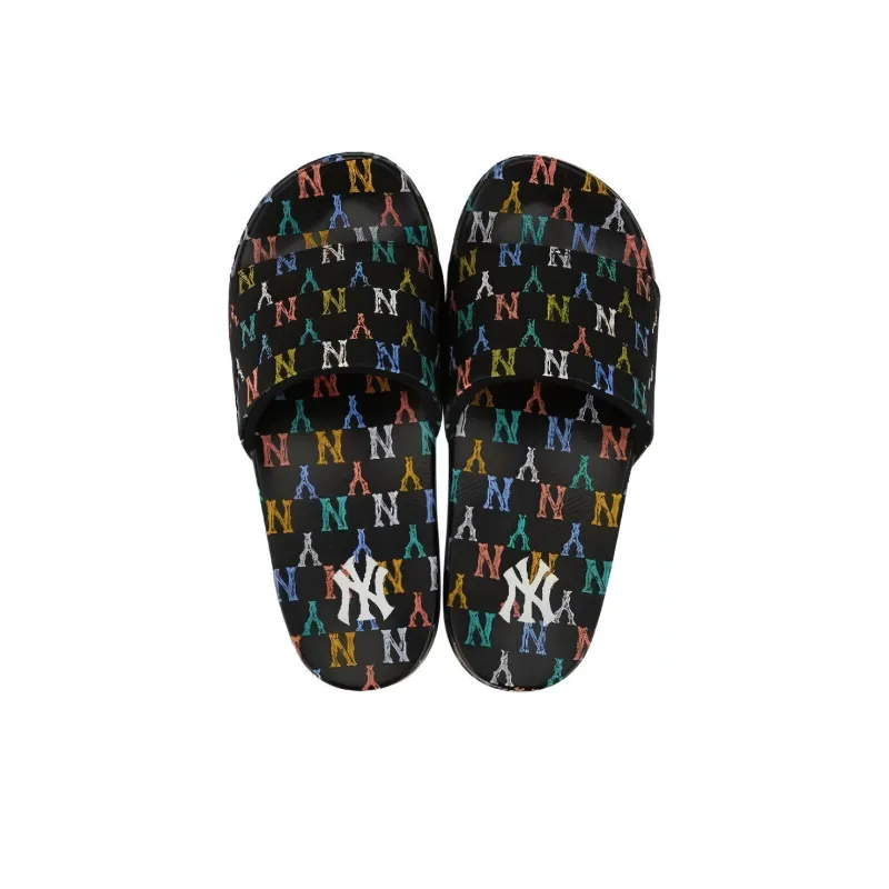 MLB MONOGRAM Reading Collection Quiet Slide Slippers Unisex Black-2