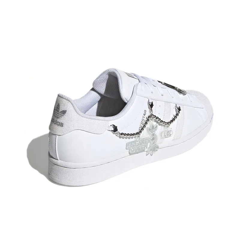 Adidas Originals Superstar For White/Silver/Grey Women's-3