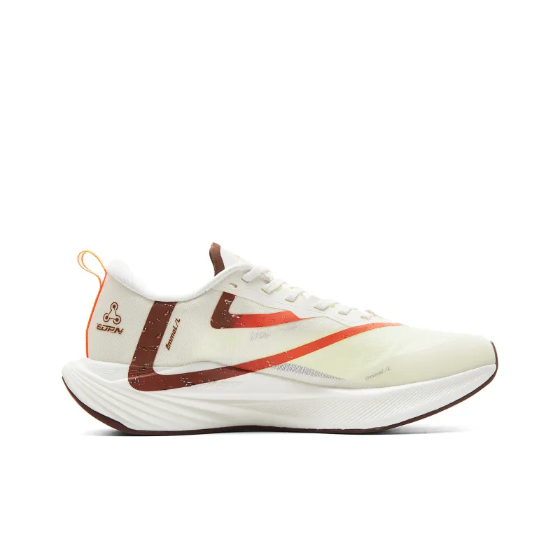 PEAK Cushioning Slip Resistant Abrasion Resistant Rebound Low Top Marathon Running Shoes Men's Super Light White Brown-1