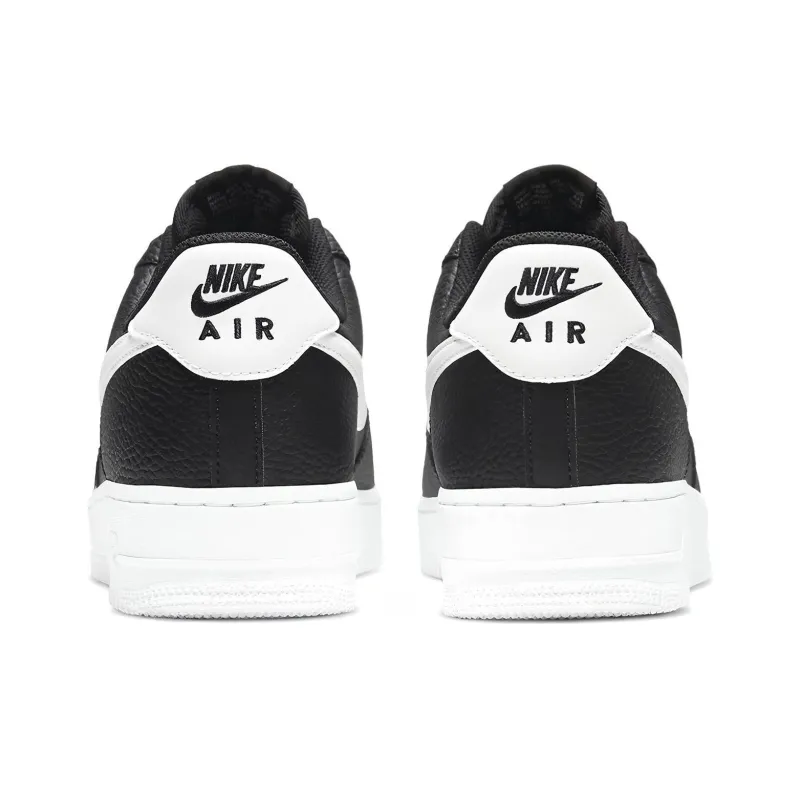 Nike Air Force 1 Low '07 Black White Pebbled Leather-4