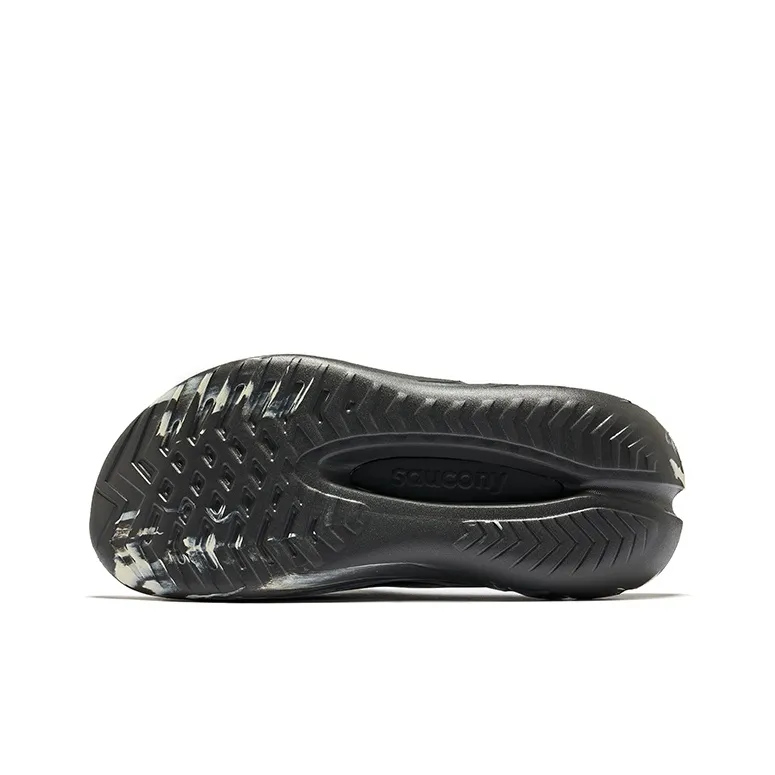 Saucony Slip Resistant Abrasion Resistant Slide Slippers Unisex Dark Gray Beige-4