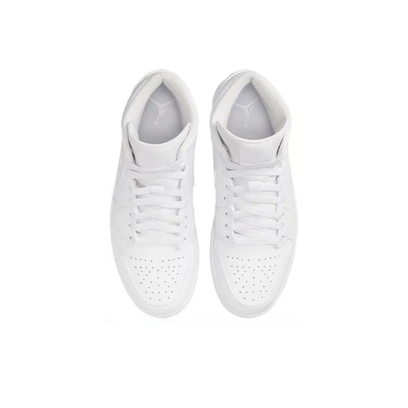 Air Jordan 1 Mid 'Triple White' 2022-4