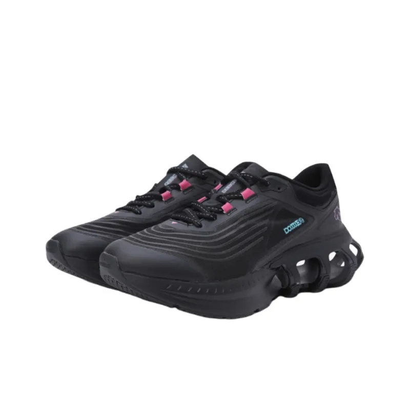 DESCENTE Shock Absorbers With Slip Resistant Features Low Top Running Shoes Unisex Black-1