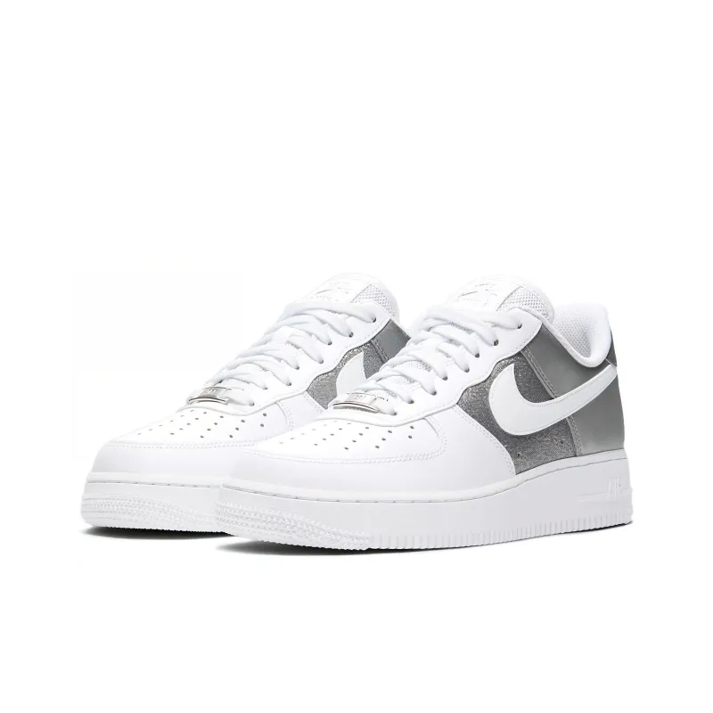 Nike Air Force 1 Low 07 White Metallic Silver Women's-2