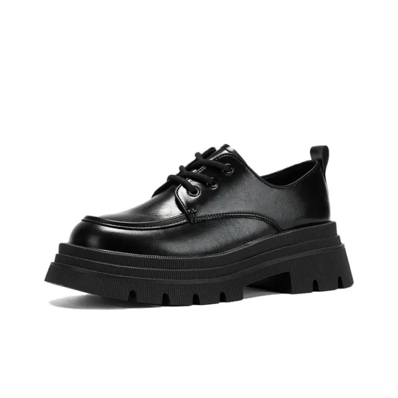 Warrior Loafers Medium Heel Women's Black-1