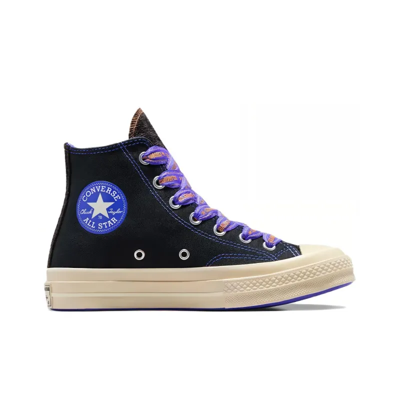 Chuck 70 Converse High 'Ribbon Laces Black Blue Flame'-1