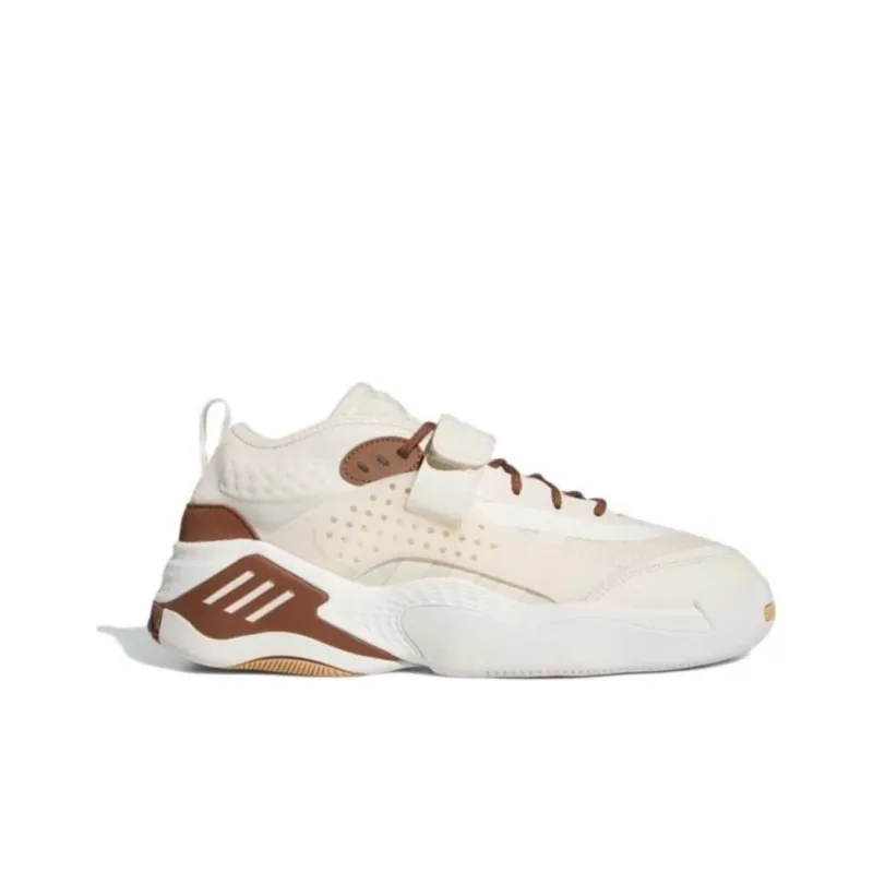 Adidas Originals Streetball III Cushioning Wear-Resistant Low-Top Casual Shoes Unisex White Brown-1
