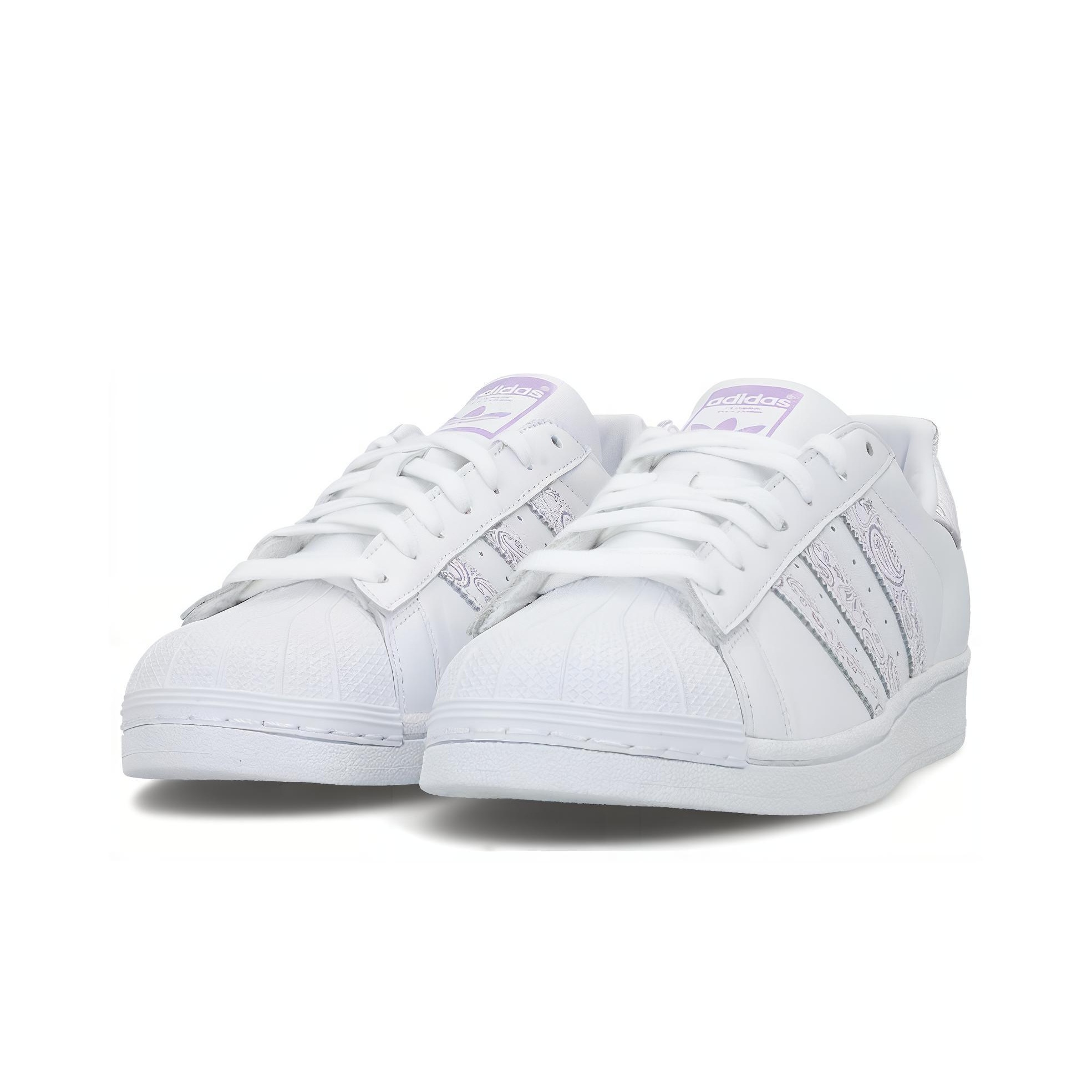 Adidas Originals Superstar Paisley White Purple Glow US M 9 Cheap Rcj Jordan Outlet