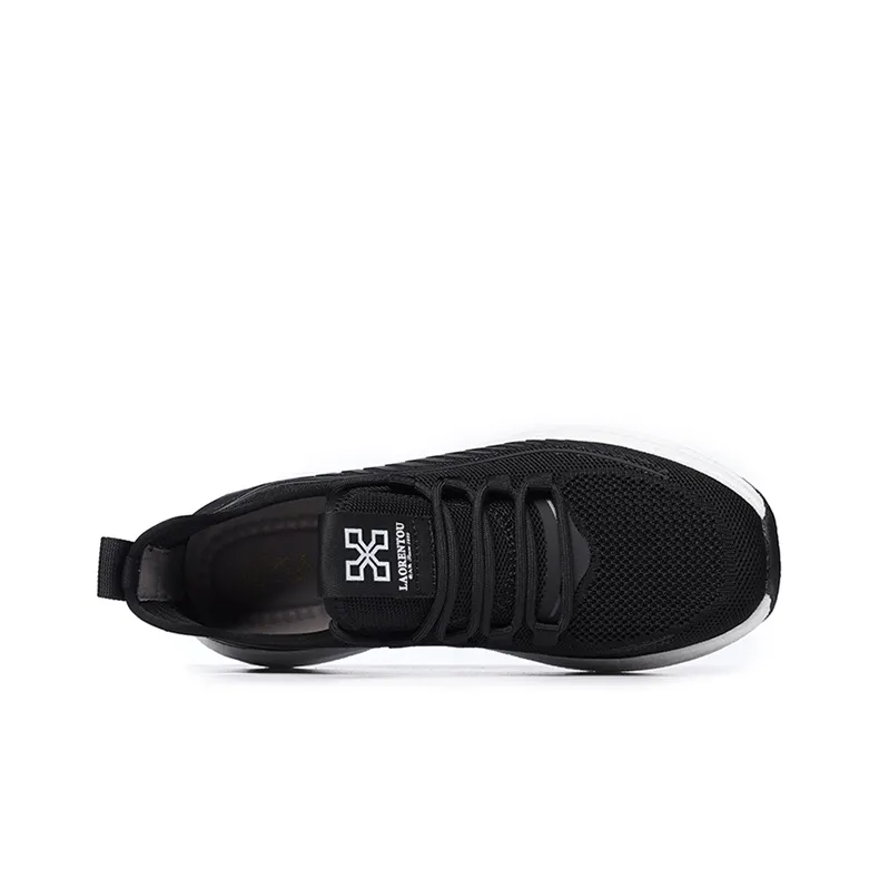 LAORENTOU Running Shoes Men Low Top Black/White-2