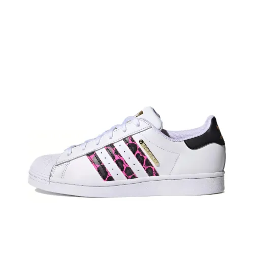 Adidas Originals Superstar Series Skateboard Shoes Women's Low-Top White/Black/Gold/Pink