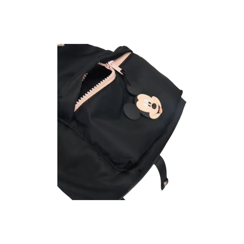 Disney Nylon Fabric Backpack Regular Unisex Black-3