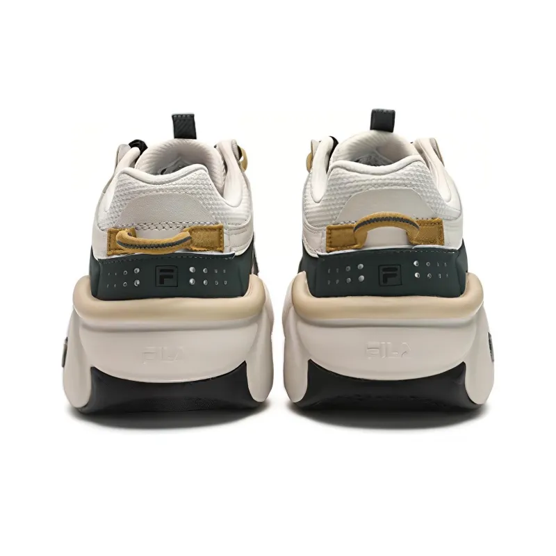 FILA Panini High Top Vintage Basketball Shoes Men's Yellow White-3