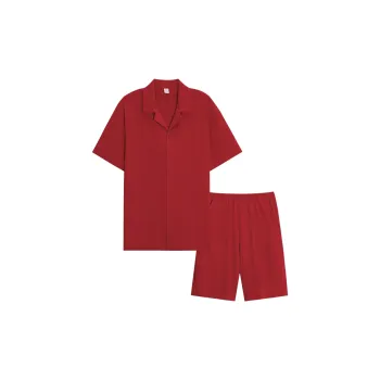 Sha Qian Pajama Set Summer Men's Red