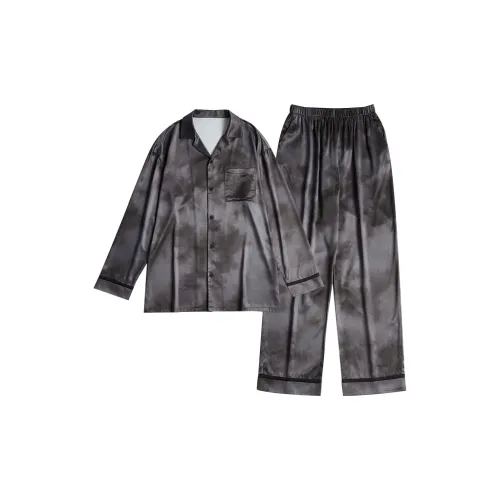 Peninsula City Pajama Set Men's Tie Dye Grey