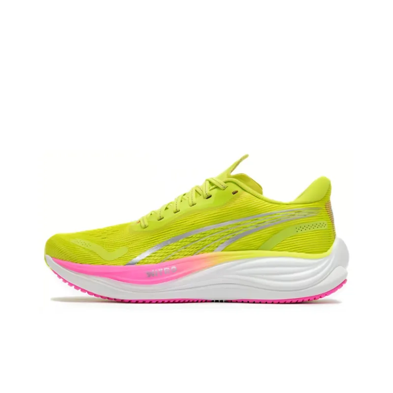 PUMA Velocity Nitro 3 Anti Slip Wear Resistant Low Top Casual Running Shoes Women's Yellow-0