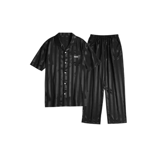 Peninsula City Pajama Set Men's Elegant Black