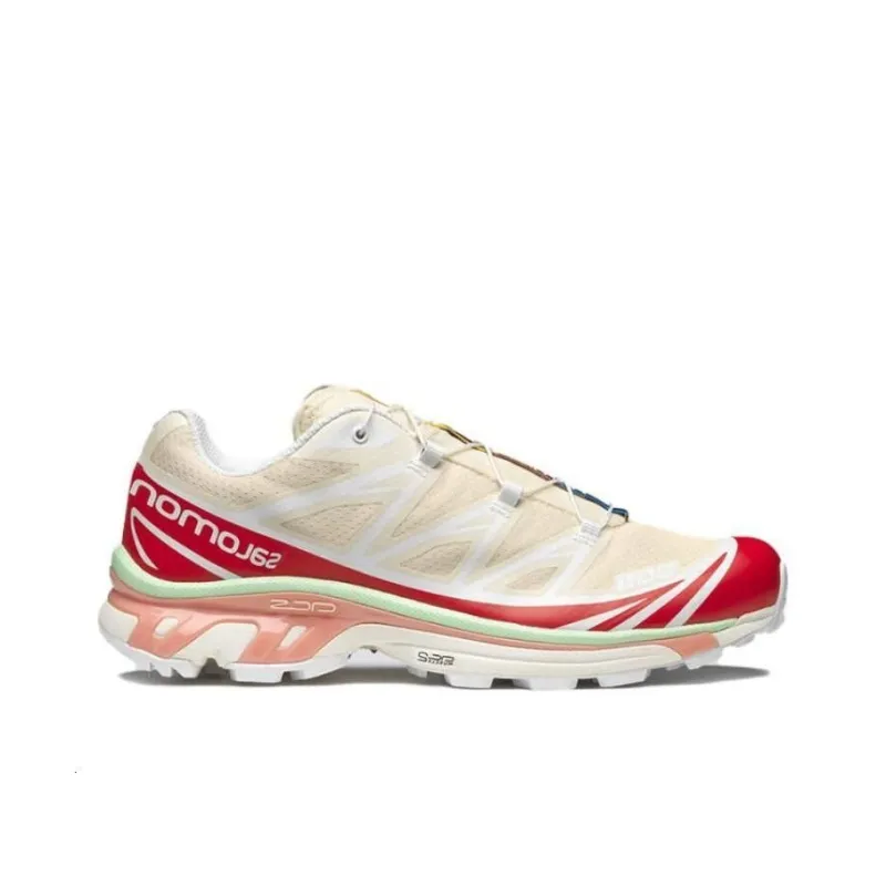 SALOMON XT 6 'Shortbread Poppy Red Green Ash'-1