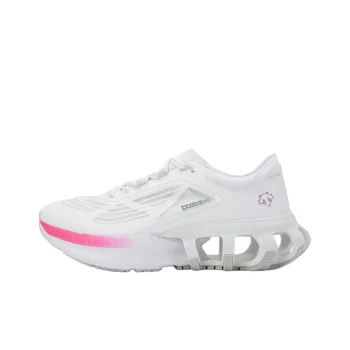 DESCENTE Shock Absorbers With Slip Resistant Features Low Top Casual Running Shoes Unisex White
