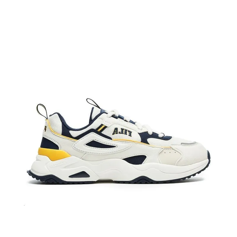 FILA Rayflide Cushioning Lightweight Low Top Casual Shoes Men's White Space Blue-1