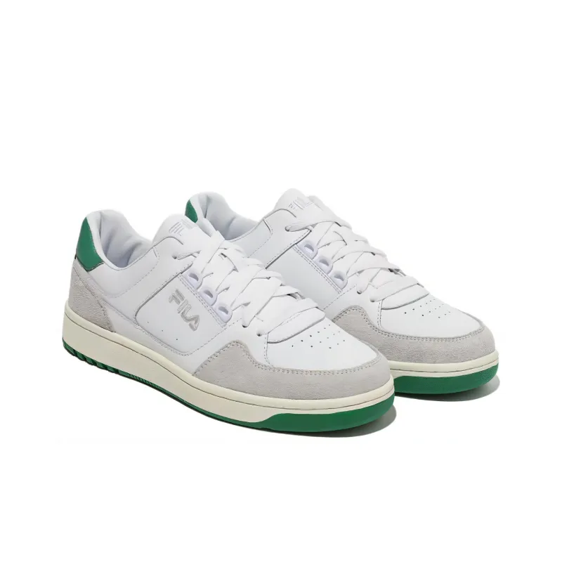 FILA Targa Club LT Cushioning Wear Resistant Low Top Skateboard Shoes Unisex White Green Korean Style-1