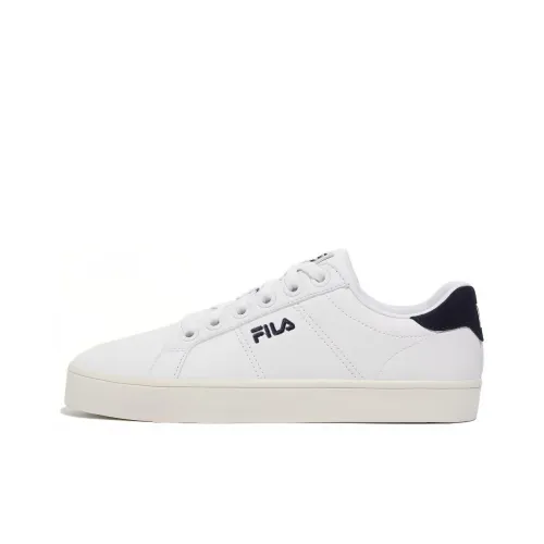 FILA Anti-Slip And Wear-Resistant Balance Low-Top Skateboard Shoes Unisex Dark Blue White Korean Style
