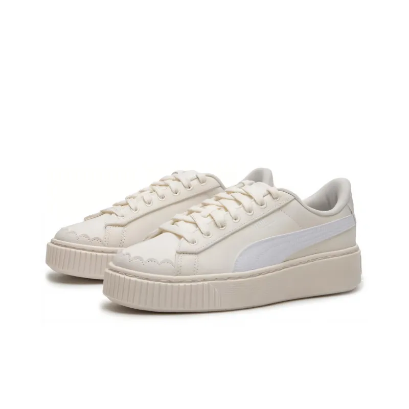 PUMA Breathable Coverage Low Top Skateboard Shoes Women's White-2