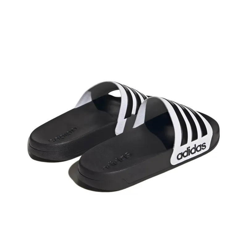 adidas originals Adilette White Black-2