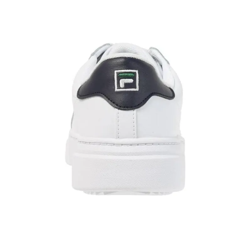 FILA Court Plumpy Lite Wear resistant And Lightweight Low Top Skateboard Shoes Unisex White Blue-4