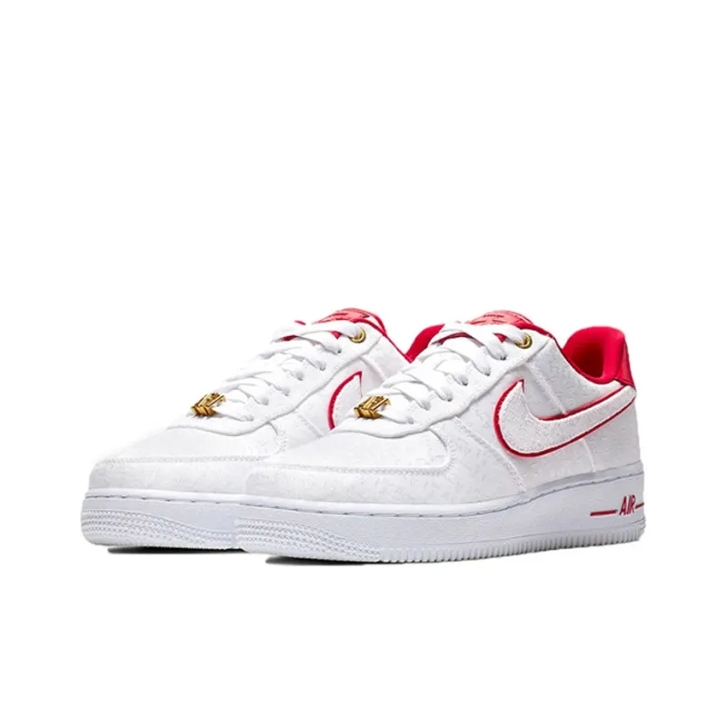 Nike Air Force 1 Low Lux White Red Women's-2
