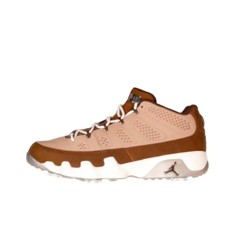 Jordan Air Jordan 9 Vintage Basketball Shoes Men Mid Top Brown Pink-0