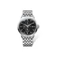 Silver Case Black Dial Steel Band