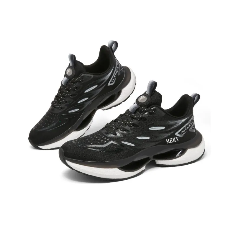 MEKY Cushioned Wear-Resistant Breathable Slip-Resistant Low-Top Running Shoes Unisex-9