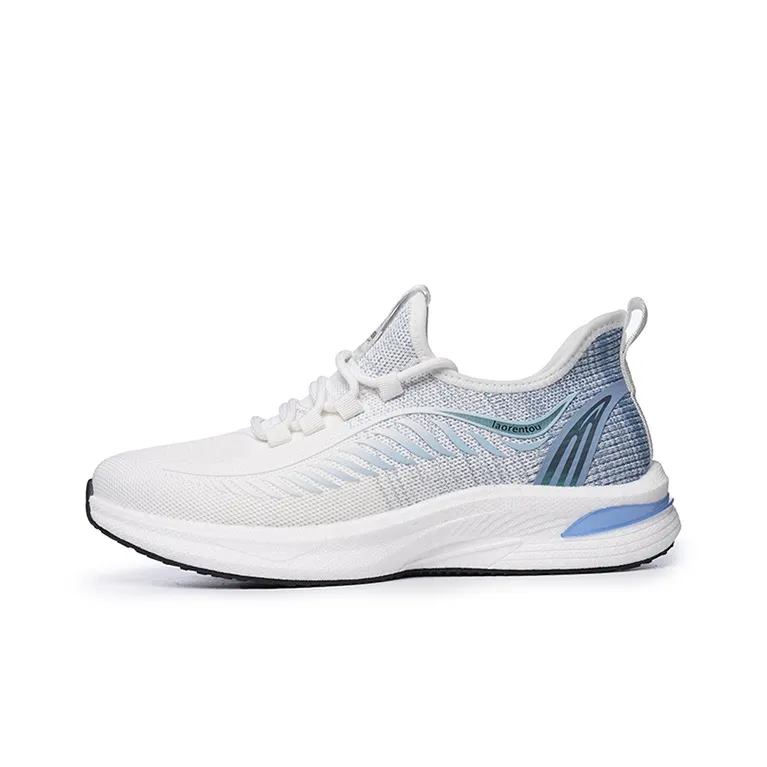 LAORENTOU Running Shoes Men Low Top Black/White-4