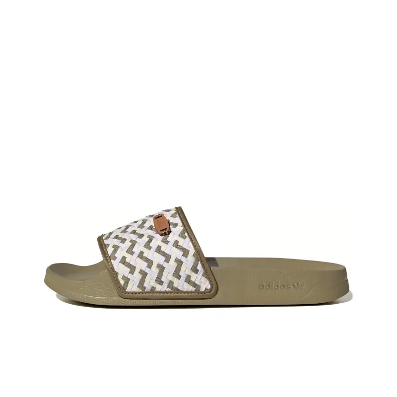 Adidas Originals Adilette Lite Slides 'Olive Strata White' Women's-0