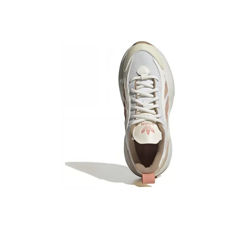 Adidas Originals OZGAIA Anti Slip Wear Resistant Low Top Chunky Sneakers Women's Beige Pink-3