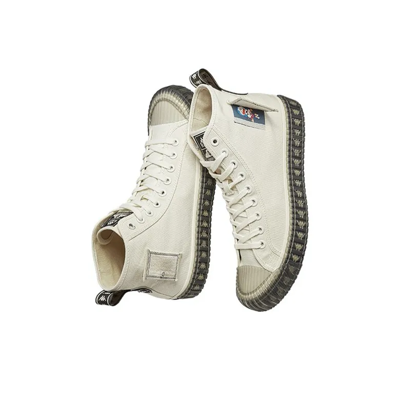 Doraemon x Kappa Omini Slip Resistant Breathable High Top Canvas Shoes Unisex White-2