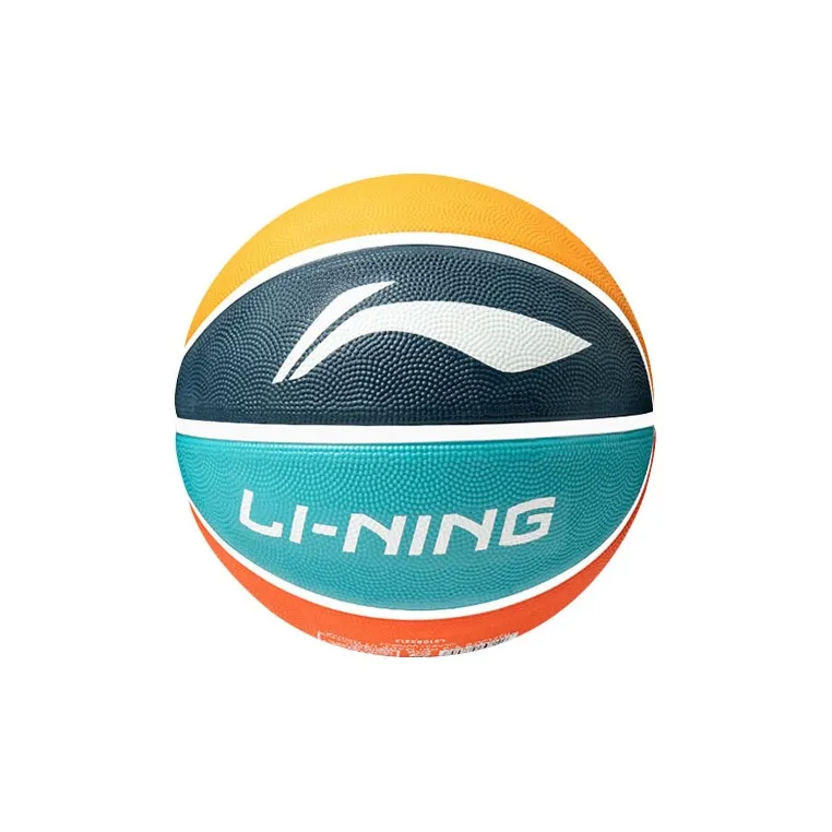 LiNing Rubber Basketball Yellow Blue Orange Size 5 Size 7 Training Unisex-12