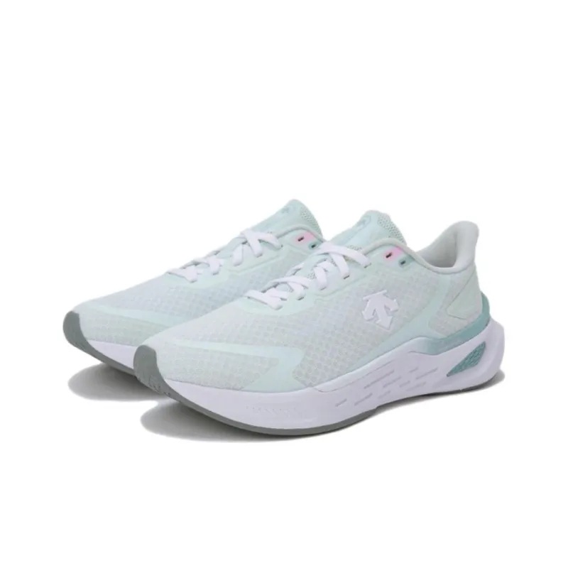 DESCENTE Waterproof Low Top Running Shoes Women's Green White-1
