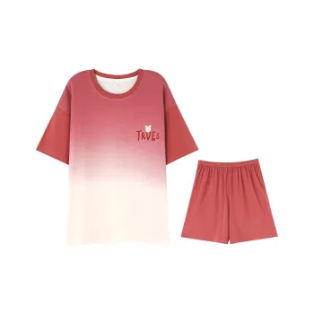 William Pajama Set Women's White Red