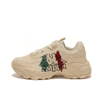 Kappa Cushioned Slip Resistant Low Top Chunky Sneakers Unisex Angora White