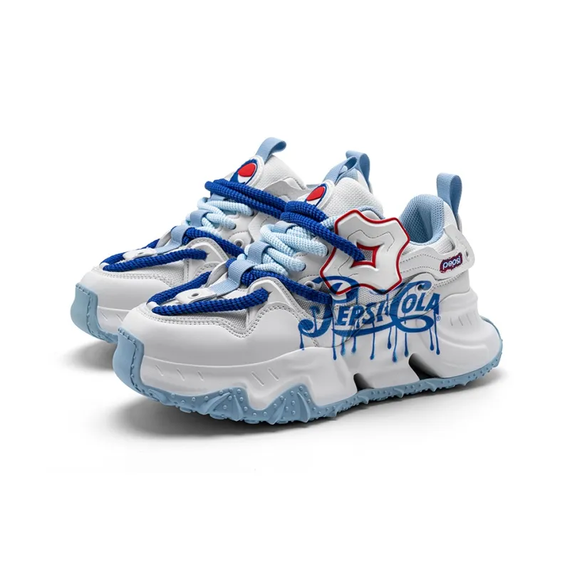 Pepsi Jelly Color Series Cushioned Slip-Resistant Abrasion-Resistant Low-Top Chunky Sneakers Unisex Exclusive Box-38