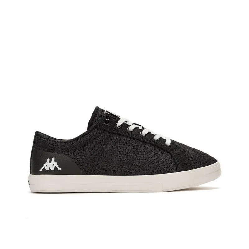 Kappa Anti Slip Wear Resistant Low Top Skateboard Shoes Unisex Black White-1