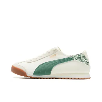 PUMA Roma Durable Breathable Low Top Casual Running Shoes Unisex White Green